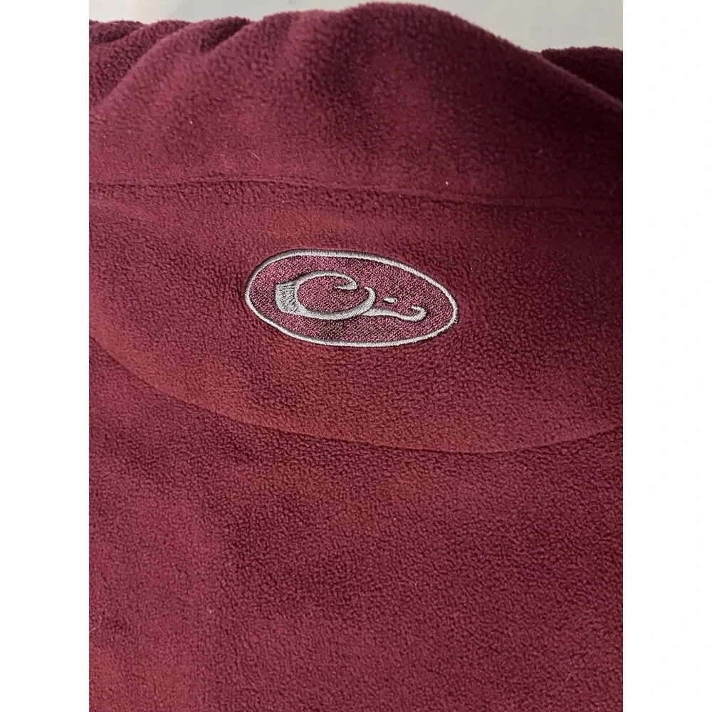 Drake Waterfowl Snap Fleece Jacket Men's Size Large Red Long Sleeve